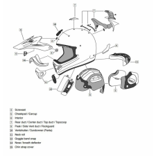 ARAI Penta Pro Fülvédő 30mm Off Road Sisak ARAI egyéb motorkerékpár alkatrész