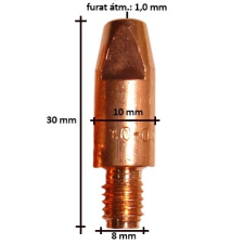  Áramátadó M8x1,0 30mm hegesztés
