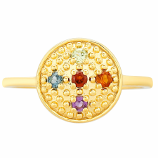  Arannyal Bevont Ezüst Gyűrű Ametiszttel és Madeirai Citrinnel, PCY11346/57 gyűrű