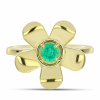 Arannyal Bevont Ezüst Gyűrű Kolumbiai Smaragddal, Y62337/54