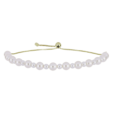  Arannyal Bevont Ezüst Karkötő Fehér Édesvízi Kagylógyönggyel, Y61501 karkötő