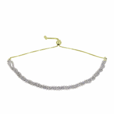  Arannyal Bevont Ezüst Karkötő Labradorittal, Y60901 karkötő