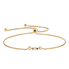  Arannyal Bevont Ezüst Karkötő Vörös Gyémánttal és Fehér Gyémánttal, ROS435 karkötő