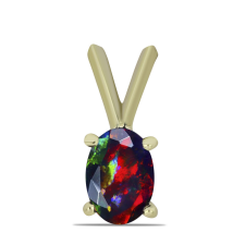  Arannyal Bevont Ezüst Medál Lega Dembi Éjfekete Etiópiai Opállal, Y61342 medál