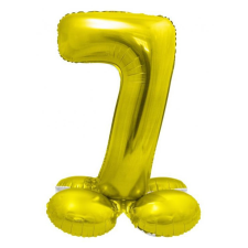 Arany 7-es Gold szám fólia lufi talppal 72 cm party kellék