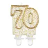  Arany csillámos 70-es Gold tortagyertya, számgyertya