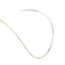  Arany-Ezüst Színű Apró Szemű S925 Ezüst Nyaklánc - 45 cm nyaklánc