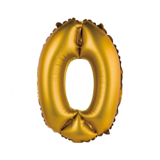  Arany Gold Matt 0-ás mini szám fólia lufi 35 cm party kellék
