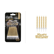  ARANY GYERTYA + HAPPY BIRTHDAY 16DB gyertya