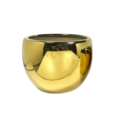  Arany kerek kerámia virágcserép 29cm kerti tárolás