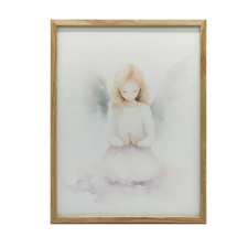 ARANY KERETES FALI PLAKÁT MENNYI ANGYAL MOSOLYA 40x50 CM grafika, keretezett kép