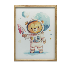 ARANY KERETES FALI PLAKÁT MERRY BEAR MISSION 40x50 CM grafika, keretezett kép