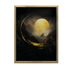 ARANY KERETES FALI PLAKÁT SÖTÉTSÉG ÉS VILÁGSÁG 40x50 CM grafika, keretezett kép