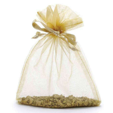 Arany organza zacskó - ajándéktasak - 12x16 cm ajándéktasak