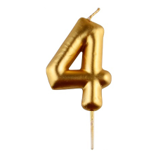 Arany színű számgyertya – 4 party kellék