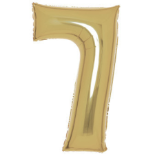 Arany White Gold 7-es szám fólia lufi 88 cm party kellék