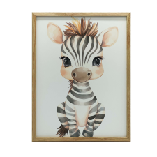ARANY ZEBRA FALI PLAKÁT KERETBEN 50x70 CM MATT PAPÍR grafika, keretezett kép
