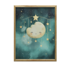 ARANYKERETES FALI PLAKÁT ALVÁSFELHŐ 40x50 CM MATTE grafika, keretezett kép