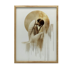  ARANYKERETES FALI PLAKÁT ANGYAL IMÁJA 70x100 CM grafika, keretezett kép