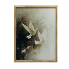 ARANYKERETES FALI PLAKÁT DOVES IMMPRESSIONS 70x100 CM grafika, keretezett kép