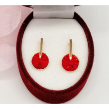  Aranyozott antiallergén fülbevaló Sv. kristállyal, 18 mm fülbevaló