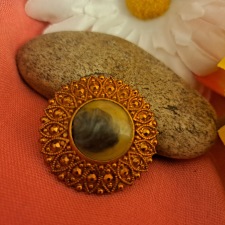  Aranyozott bross 3 cm-es /5/ nyaklánc