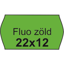 . árazószalag, 22x12 fluo zöld 5998377100216 árazógép