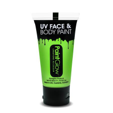 . Arc- testfesték, UV fényben fluoreszkáló, 50 ml, neon zöld arcfesték