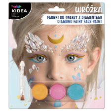Arcfesték, tégelyes, strasszkövekkel, Fairy, Kidea csillámtetoválás