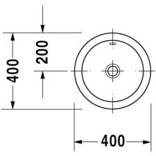  Architec Beépíthető mosdó, 400mm, fehér szaniter