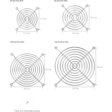  Arctic 80mm Fan Grills - Ventilátor rács (ACFAN00085A) hűtés