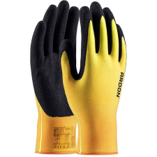 Ardon CREATRON Horgolt kesztyű 07 / S, értékesítési címkével, fekete neon védőkesztyű