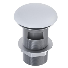 Arezzo design Click Clack fém túlfolyós leeresztőszelep, matt világosszürke szaniter