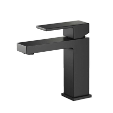 Arezzo design Cubefield fekete álló egykaros kerámiabetétes mosdó csaptelep csaptelep