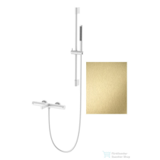 Arezzo design ELEGANT termosztatikus kádcsaptelep zuhanyszettel , szálcsiszolt arany AR-1295BG csaptelep
