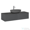 Arezzo design MONTEREY 120 cm-es alsószekrény 2 fiókkal fényes antracit színben AR-169466