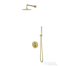 Arezzo design NOVA falsík alatti zuhanyszett falon belüli egységgel, szálcsiszolt arany AR-2160BG csaptelep