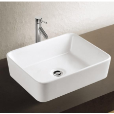 Arezzo design Placa 48x37 cm mosdótál, fényes fehér intelligens bevonattal szaniter