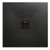 Arezzo design SOLIDSoft zuhanytálca 90x90 cm, FEKETE, színazonos lefolyóval