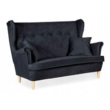  Ari Skandináv Stílusú Karosszékes Kanapé, Nem Átalakítható, Family Furniture, Fekete Velúr bútor