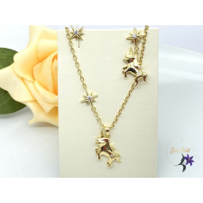  Arienn antiallergén unikornisos szett 14K - nyaklánc, fülbevaló ékszer szett