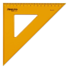 Aristo Vonalzó ARISTO Contrast háromszög 45 fokos 25 cm sárga vonalzó