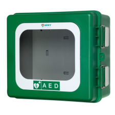  ARKY-ZÖLD defibrillátor fali kabin - kültéri - riasztóval - FŰTÉSSEL gyógyászati segédeszköz