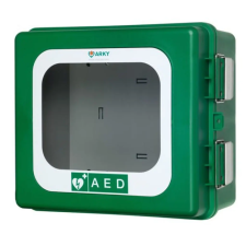  ARKYZÖLD defibrillátor fali kabin kültéri riasztóval FŰTÉSSEL gyógyászati segédeszköz