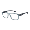 armani exchange AX3094 8237 Shiny Transparent Blue Demo Lens szemüveg