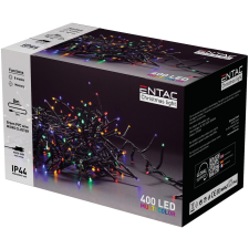 ARMIN TRADE KFT. Entac Karácsonyi IP44 400 LED Fürtös Fénysor Színes 8m ECL-M400-MC karácsonyfa izzósor