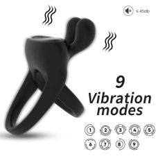 ARMONY FOR HIM ARMONY - GYŰRŰS VIBRÁTOR NYÚL FEKETE vibrátorok