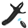ARMONY FOR HIM ARMONY – távirányítós vibráló dildo gyűrűvel, fekete