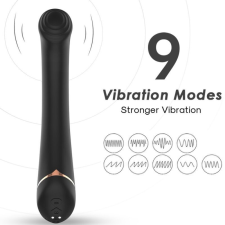 ARMONY - VIBRÁTOR FALT FEJ SZILIKON FEKETE vibrátorok