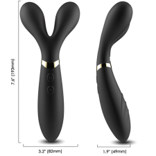  ARMONY Y-WAND – dupla fejű masszírozó és vibrátor, fekete vibrátorok
